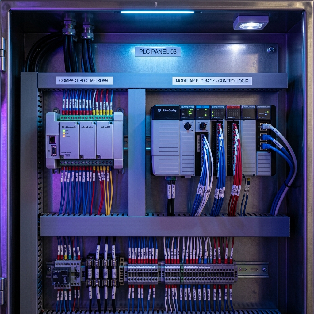 Tipos de PLC Compactos Modulares y Rack Industriales